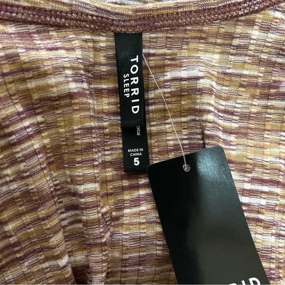 Torrid Sleep Camel Space-Dye Hacci Scoop Neck Lounge Tank - 5X - Picture 5 of 9